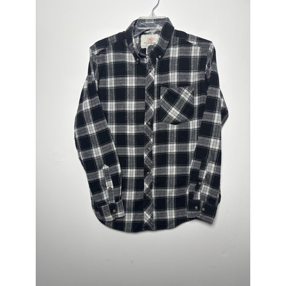 Cloudveil Mountainworks Women S Black/White Long Sleeve Flannel Hiking Outdoors